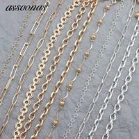 assoonas c38diy chainjewelry accessoriesearrings accessorieshand madecharmjewelry makingdiy silver and gold chain50cmot