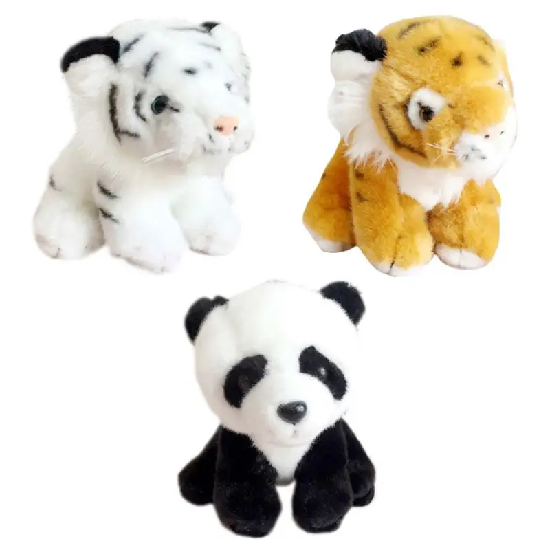 

Cute Simulation Tiger/Panda Plush Doll Stuffed Animal Soft Cuddly Toy Sofa Car Pillow Children Bedroom Decoration
