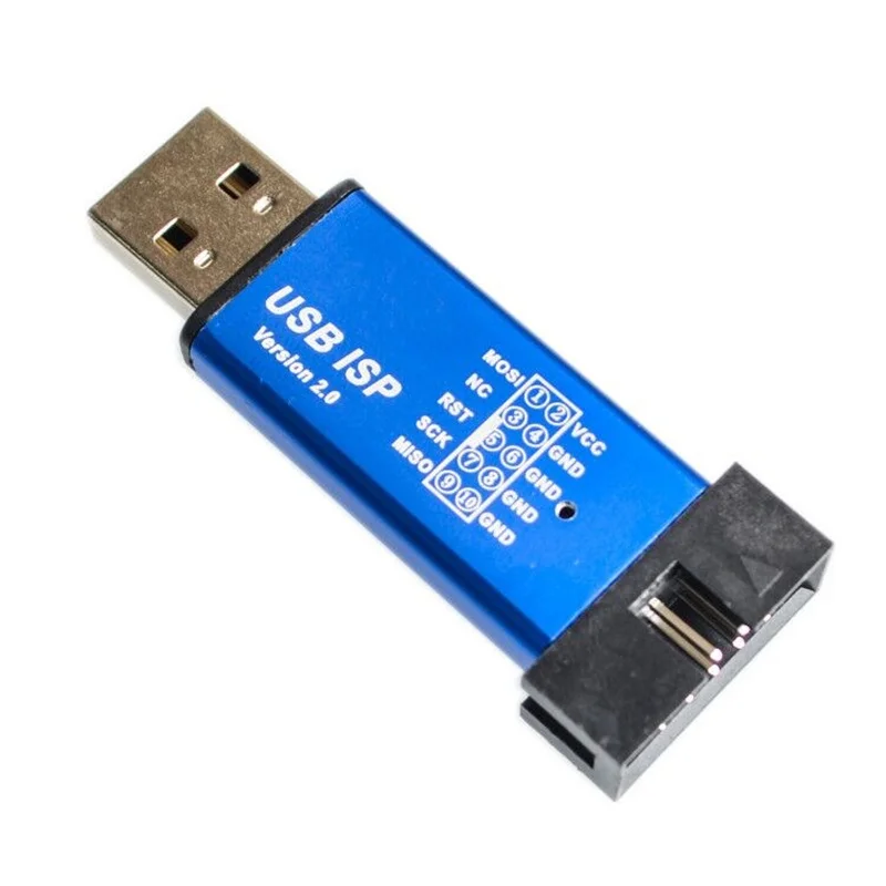 USBASP USBISP AVR / 51 Series Programmer Download Aluminum Shell Support WIN7 32 64 With self-recovery overcurrent protection |