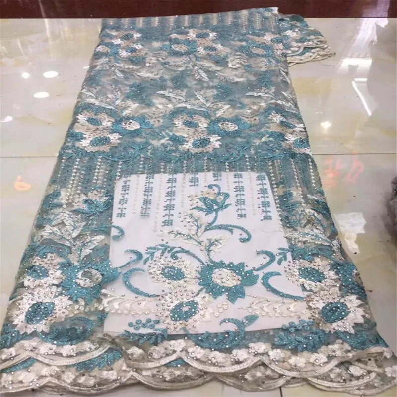 Лучшее Качество Зеленый Африканский чистая кружевная ткань драгоценные камни