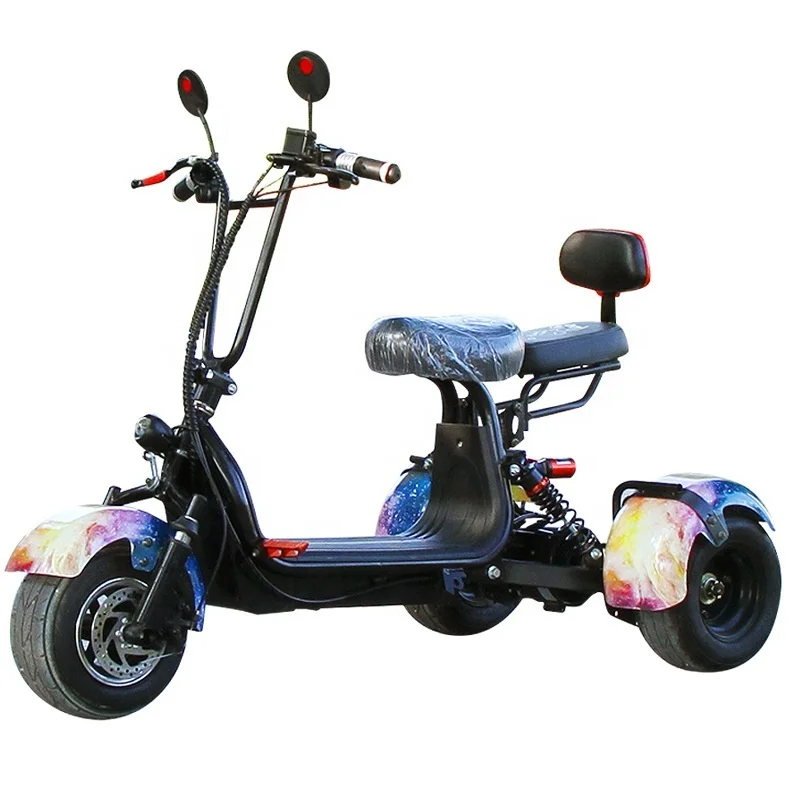 Patinete Electrico 3 колеса для роликовых Citycoco и широкими колесами Mid приводной двигатель
