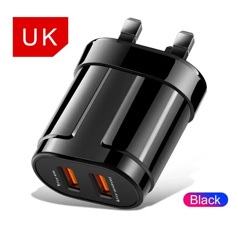 Подходит для мобильного телефона MOTOROLA Quick charger US EU QC3.0 зарядная головка два USB