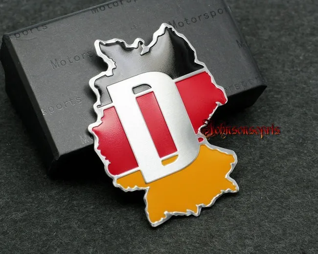 

10X for France F ENGLAND Germany D ITALY Map Flag aluminum 3D Badge Emblem car sticker good quality Car Styling