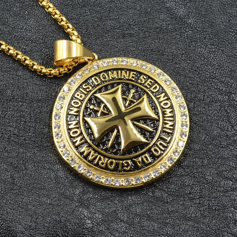 2019 новая модель Рыцари Тамплиер Железный крест кулон ожерелья для мужчин