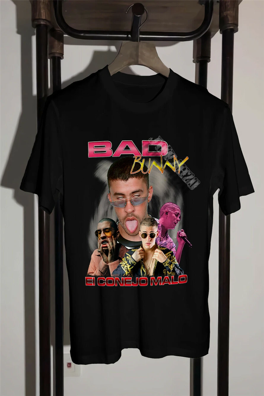 Футболка Bad Bunny Rap Homage Одежда для мальчиков и девочек Новые Забавные топы унисекс