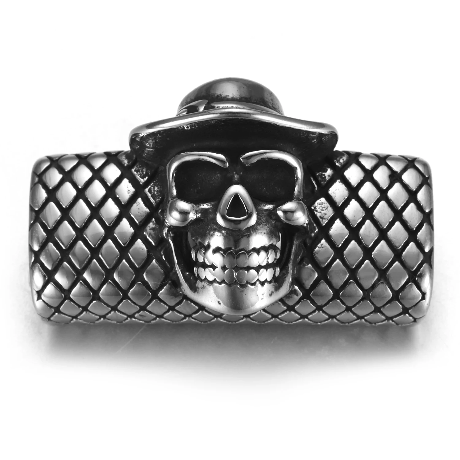 

Stainless Steel Slider Beads Skull Polished 12x6mm Hole Bead Slide Charm Accessories for DIY Bracelet Jewelry Making