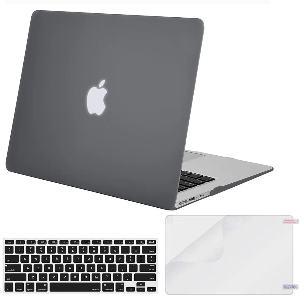 Gray Case MOSISO ноутбука в виде ракушки чехол для Macbook Pro 13 A1706 A2159 A1708 A1502 Матовый Прозрачный чехол для телефона чехол Mac Air 13 дюймов A1932 A1466 - Цвет: Gray Case