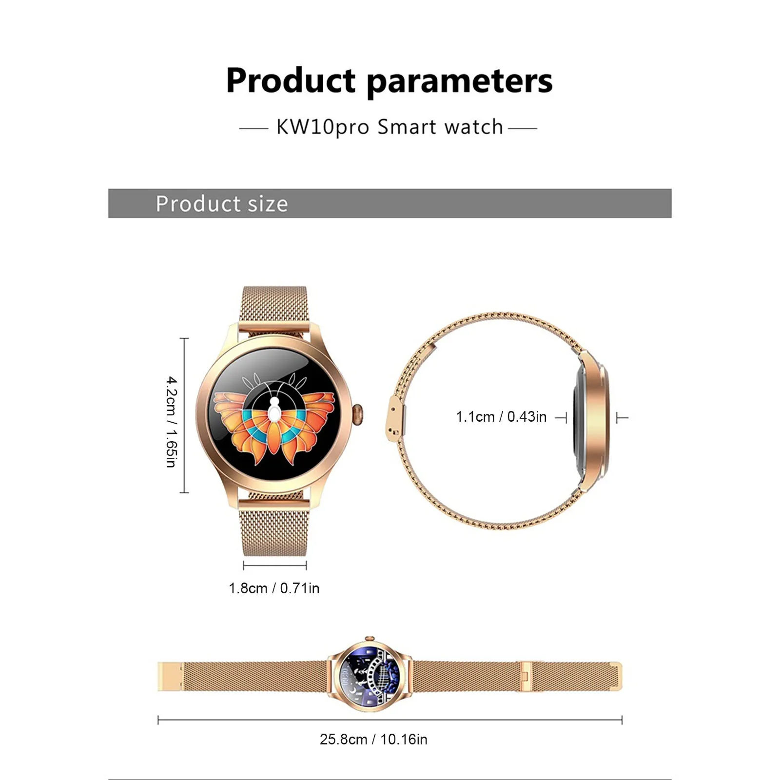 

2021 Lovely Smart Watch For Women IP68 Waterproof Heart Rate BP Message Reminder LW10 Smartwatch Connect For Xiaomi Android IOS