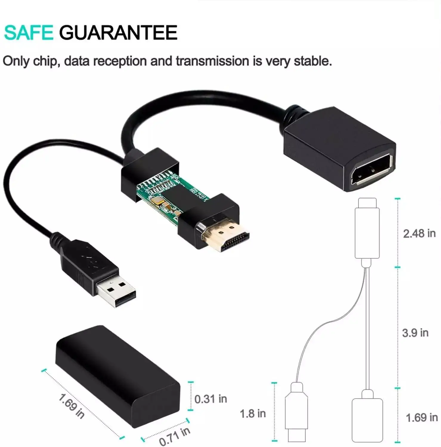 HDMI конвертер DisplayPort Кабель-адаптер с USB Мощность в отверстиями для XBOX один 360 NS Mac