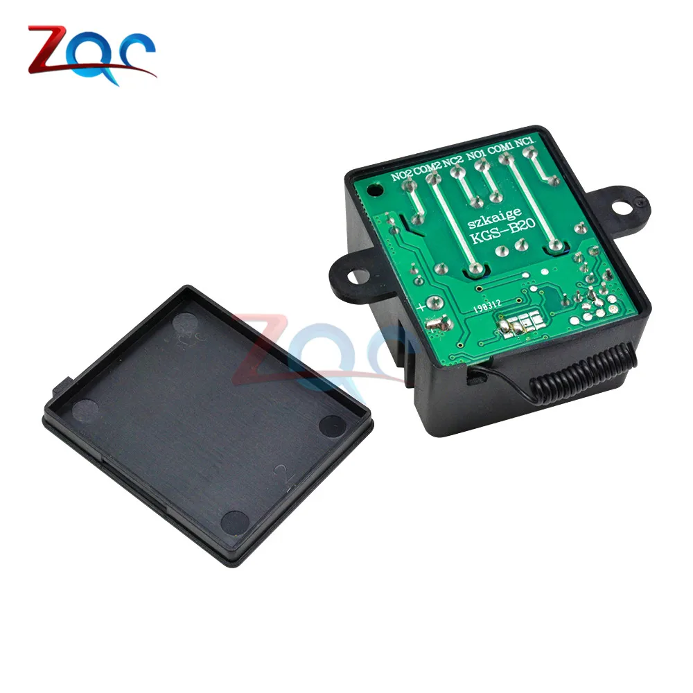 Wireless Remote Switch DC 12V 2 Channel Multi-Functional Relay 433Mhz Transmitter with Receiver for Electric Doors Cars Lights |