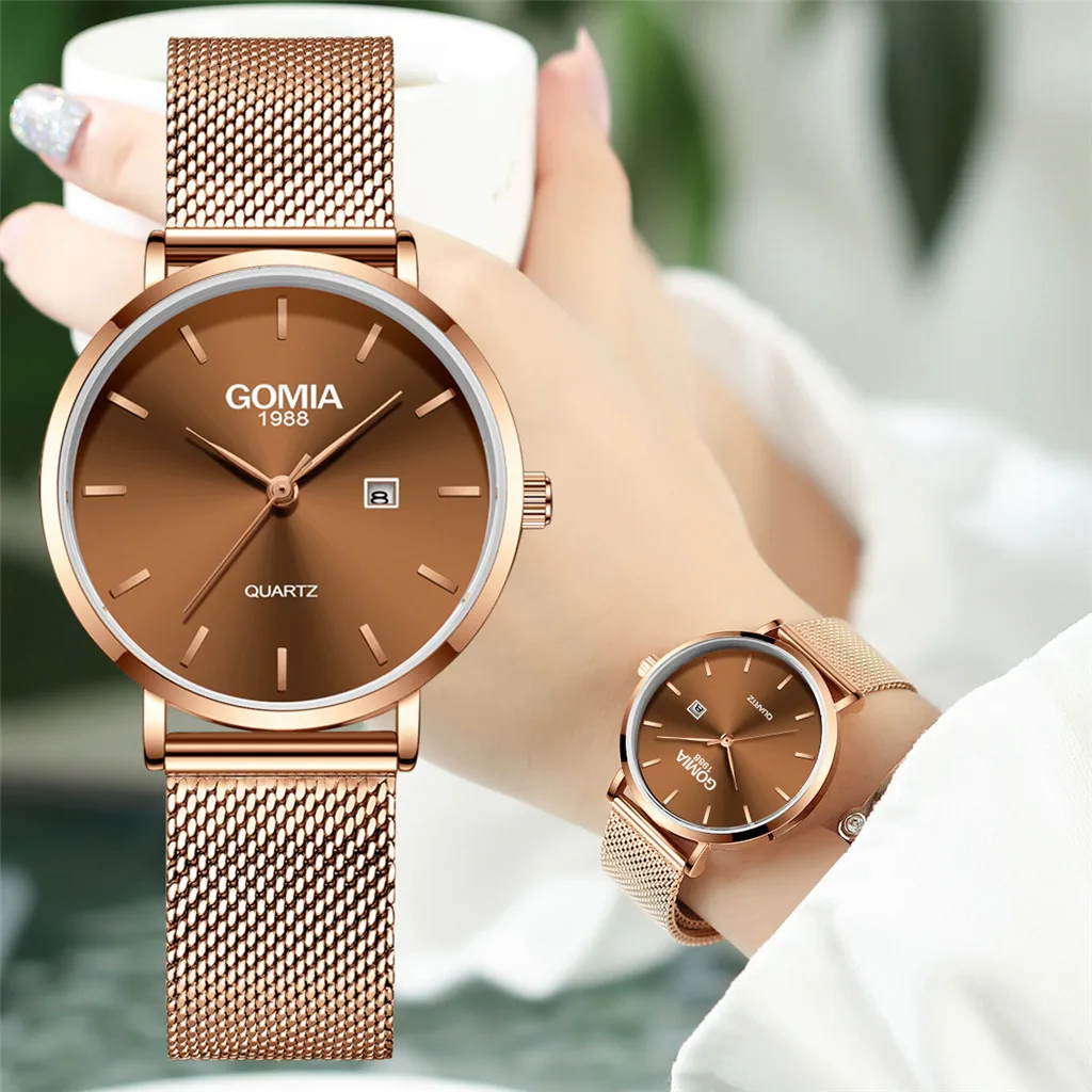 

2020 Ladies Fashion Simple Dial Quartz Watch Gadyson Sleek Minimalist Geometric Square Gradient Matte Ladies Quartz Watch #N03