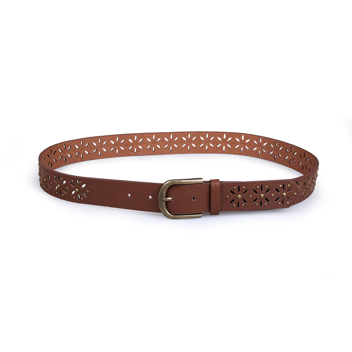 

Womens Hollow Flower Leather Belt for Jeans Pants Wide Belt for Ladies
