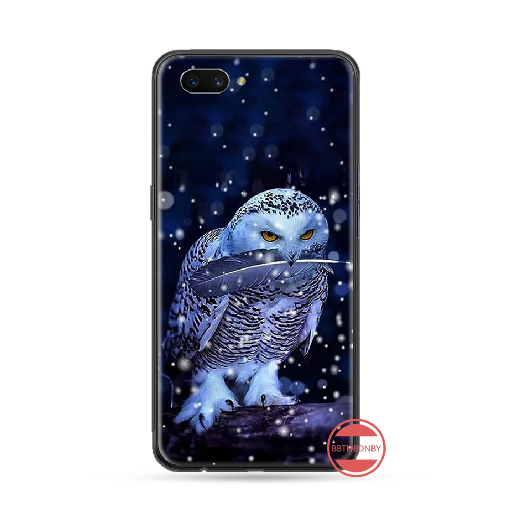 Сова ТПУ черный чехол для телефона Корпус OPPO R9 R11 R15 R17 RENO Realme S PLUS нормальный 2z 3 5 C2