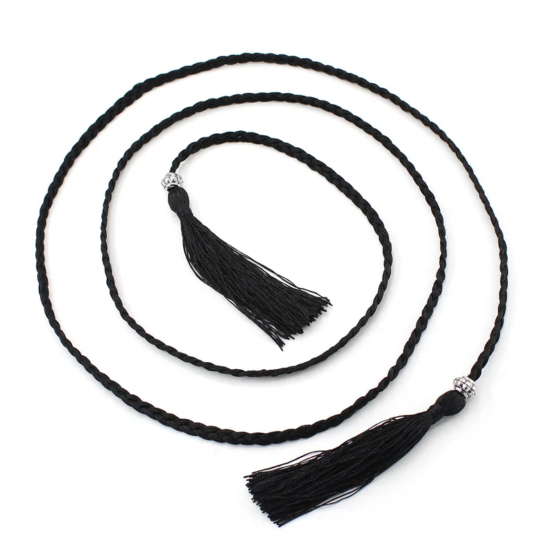 Новый женский плетеный ремень женское платье декоративный пояс пеньковый канат