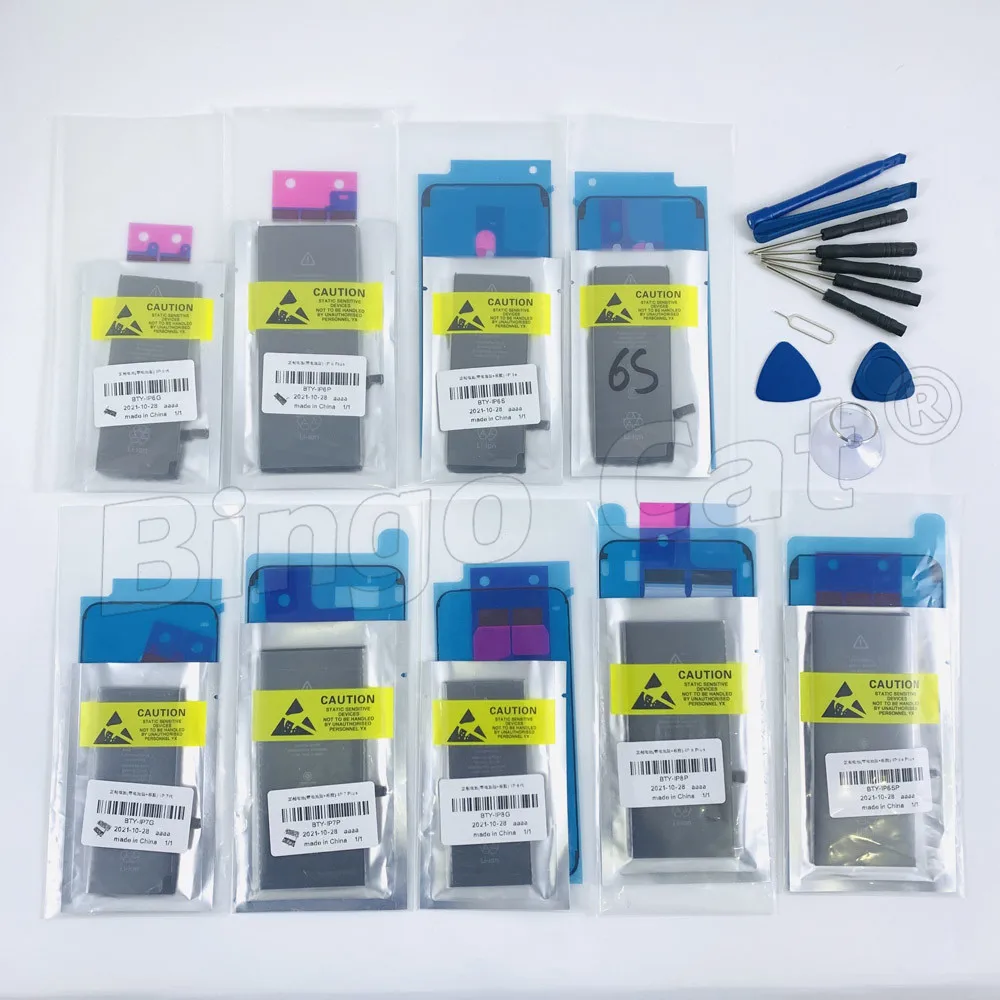 2pc original capacity battery for iphone 6s 7 8 6 plus zero cycle replacement bateria for apple 6p 6sp 7p 8p mobile phone parts free global shipping