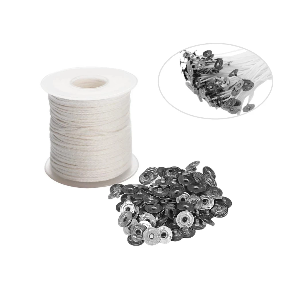 Изготовление свеч поставки 61 м хлопковая оплетка фитиль Core Tab DIY аксессуары для