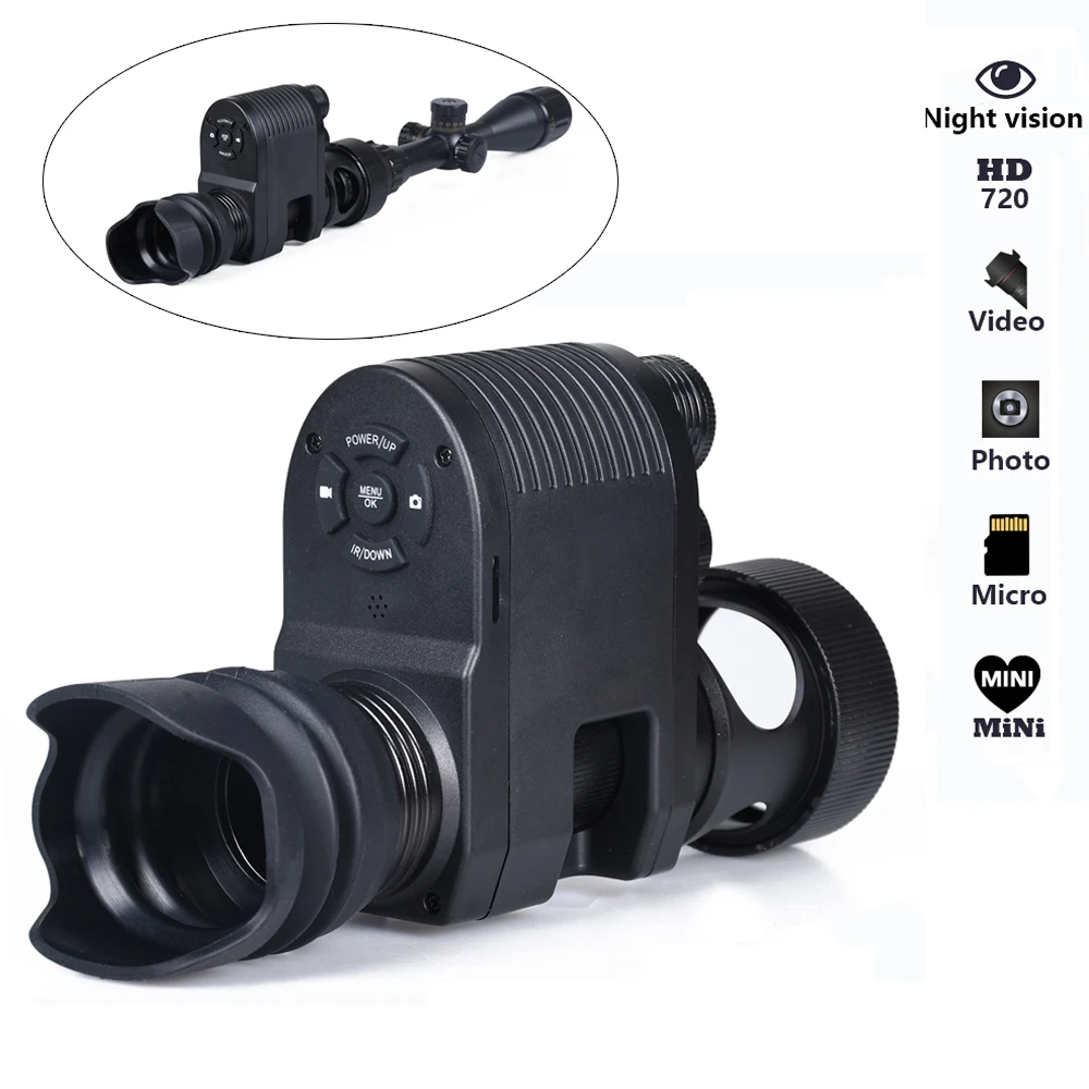 

Megaorei 3 Hunting Night Vision Scope Monocular Video Infrared IR Camera for Riflescope Optical Sight MINI Hunting Camera