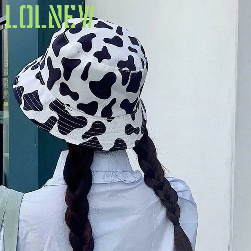 

Cow Plaid Flower Banana Print Fisherman Hat Basin Hat Male Summer Outdoor Sun Hat Unisex Women Men Korean Hip Hop Bucket Hat