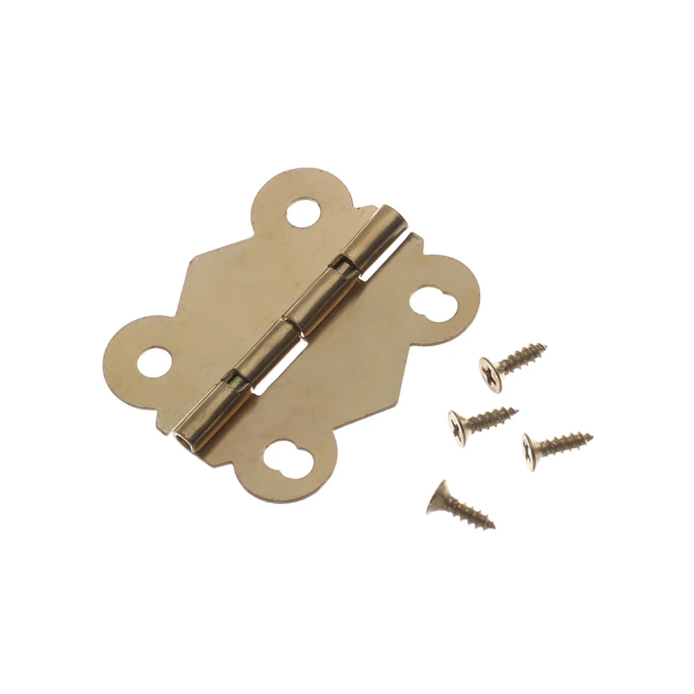 10 шт Мини бабочка в сложенном виде антикварные бронзовые шарниры шкаф с