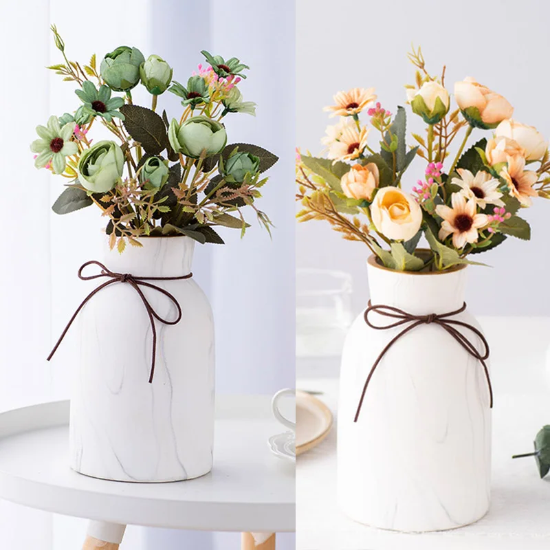 

Wedding Decorations Silk Peony Bouquet Artificial Flowers Pink Bride Rose Scrapbook Fake Flowers for Home Wedding Decor Supplies