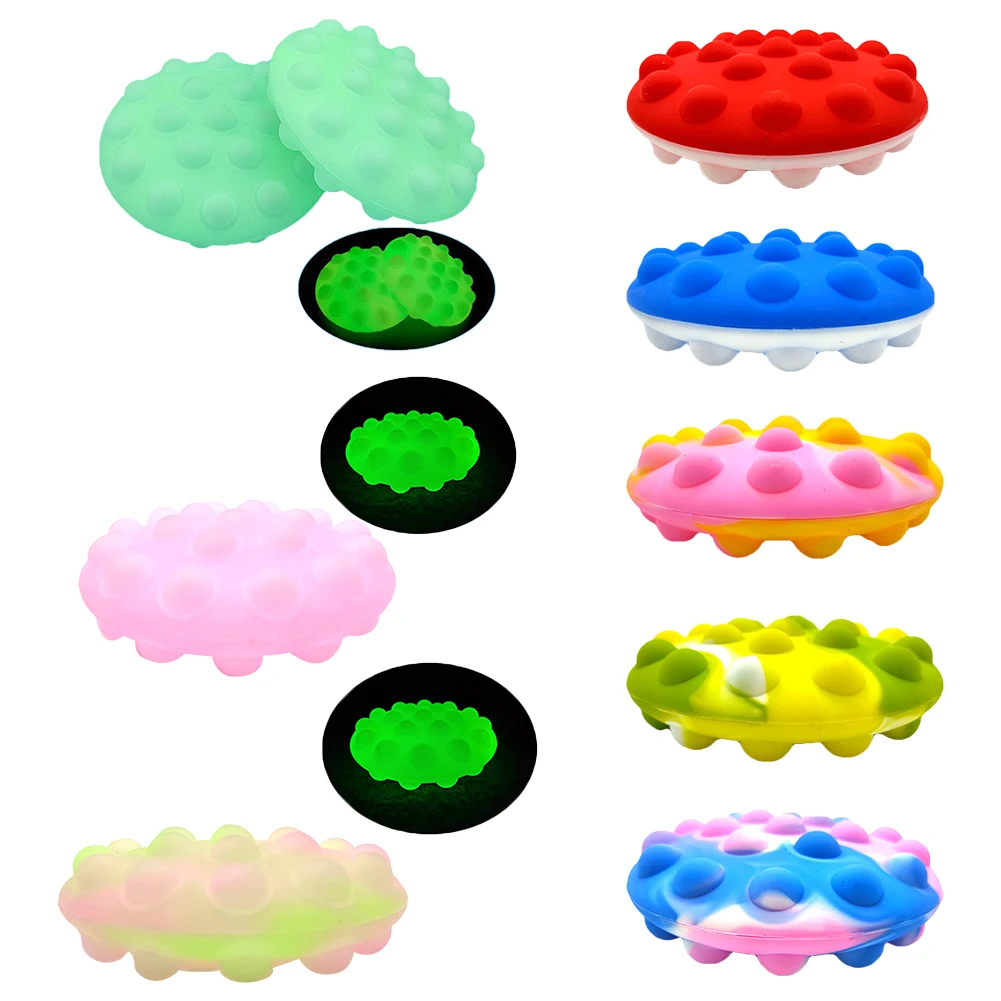 

Antistress Cube Push Bubble Silicone Ball 3D Anti-Pressure Toys Fingertip Decompression Squeeze Kid Stress Relief Sensory Toy