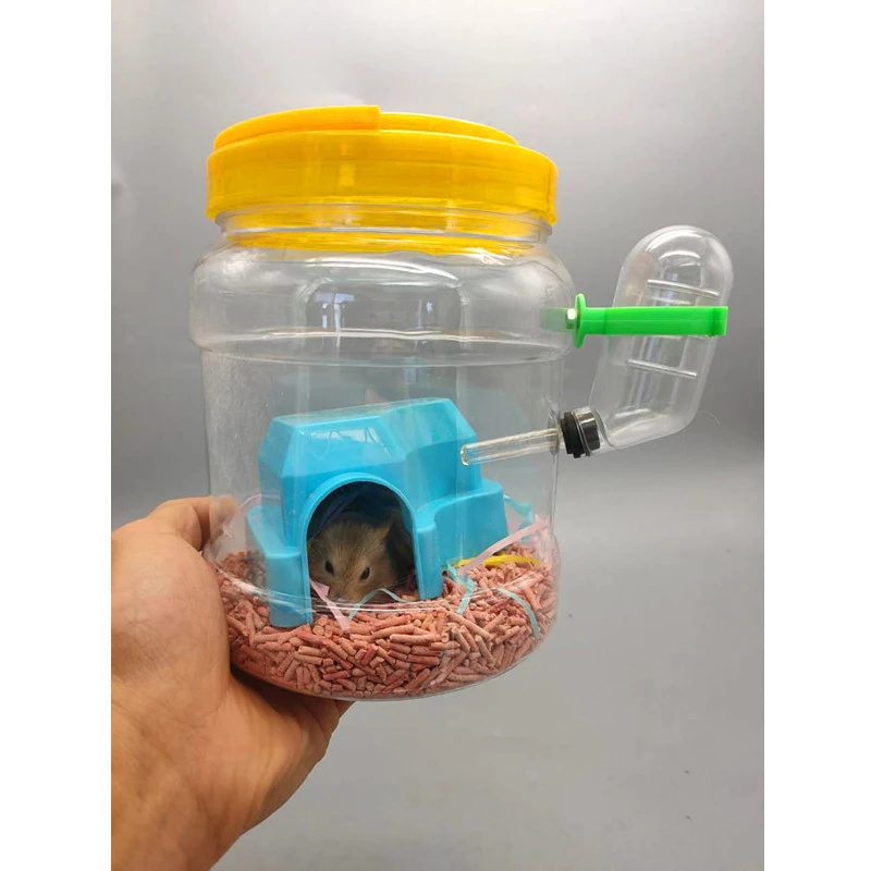 Мини-хомяк переносной прозрачный домик для кормления основание гнездо сделай