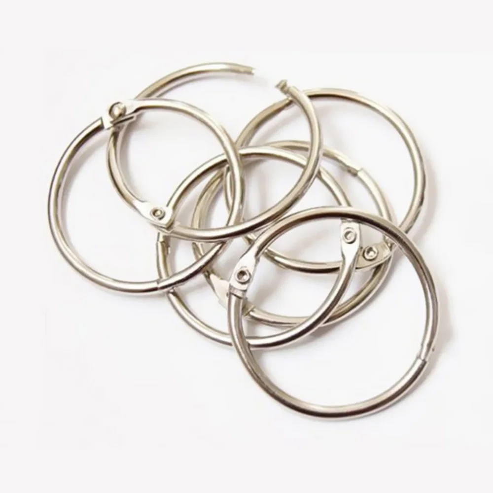 

12pcs Metal Loose Leaf Book Binder Buckle Ring Keychain Scrapbook Sketchbook Craft Photo Scrapbook Craft