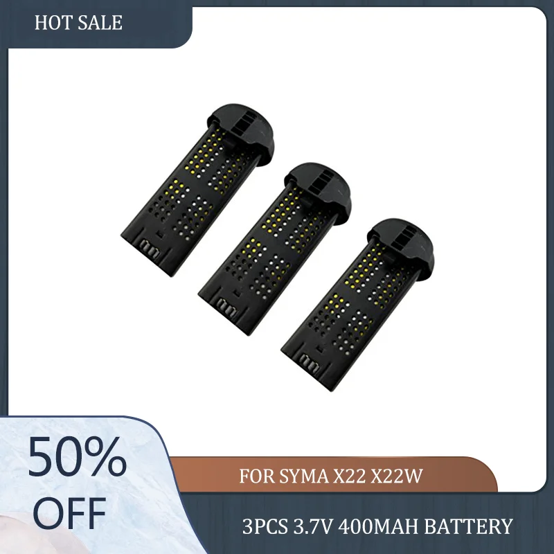 

BIG Promotion 3Pcs 3.7V 400mah Battery for Syma X22 X22W WIFI FPV Mini Pocket RC Drone