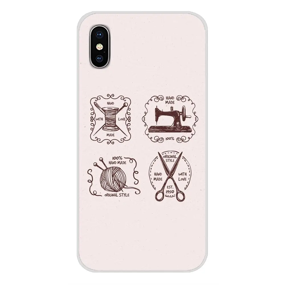 Прозрачный мягкий чехол сумка с рисунком для швейной машинки Huawei G7 G8 P7 P8 P9 P10 P20 P30
