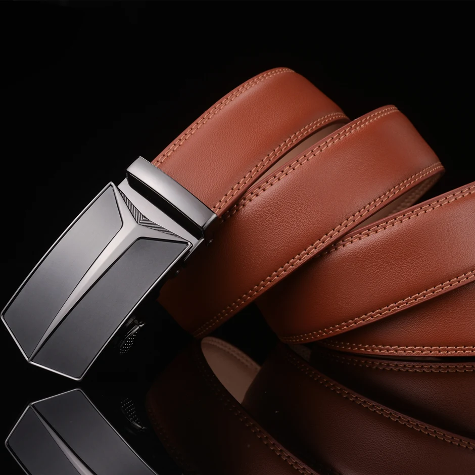 Мужской ремень из натуральной воловьей кожи с автоматической пряжкой G23 |