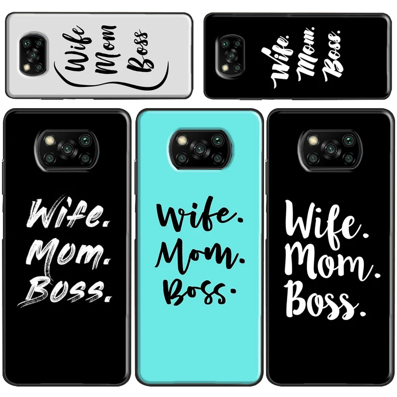 Чехол с надписью «жена, мама», для POCO X3 Pro M3 F1 F2 F3, чехол для Xiaomi Mi 11 Ultra Note 10 Lite Mi 9T 11T Pro