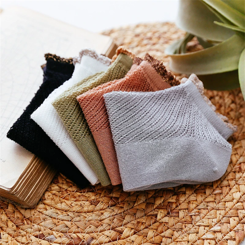 Женские носки-Башмачки из сетчатого материала женские носки летние кружевные