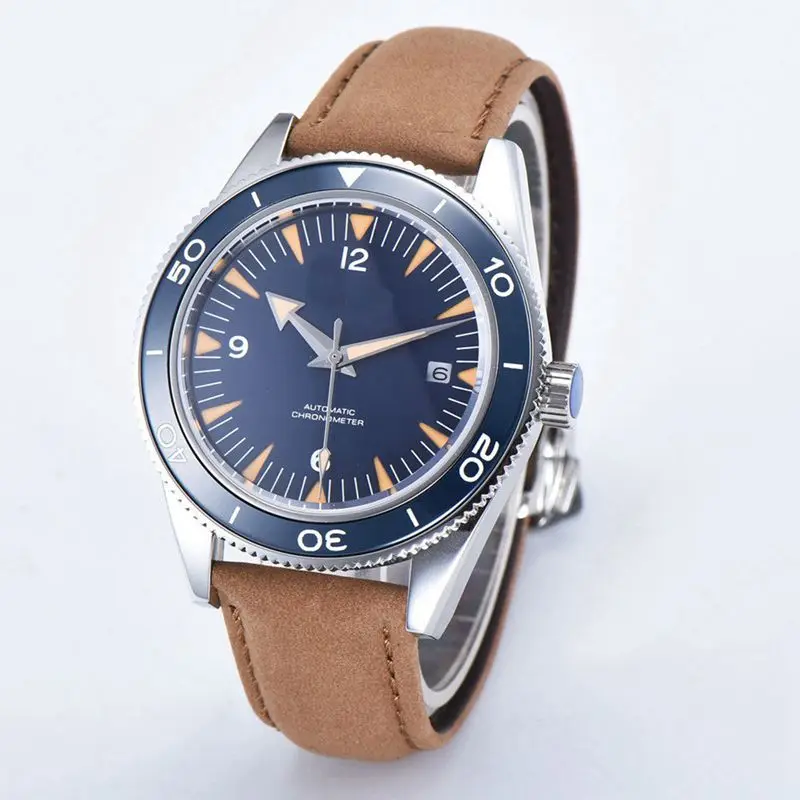 

Corgeut Luxus марке Seepferdchen Mechanische стерильные циферблат Automatische спортивные часы для мужчин дизайн Leder Mechanische Handgelenk 2013B