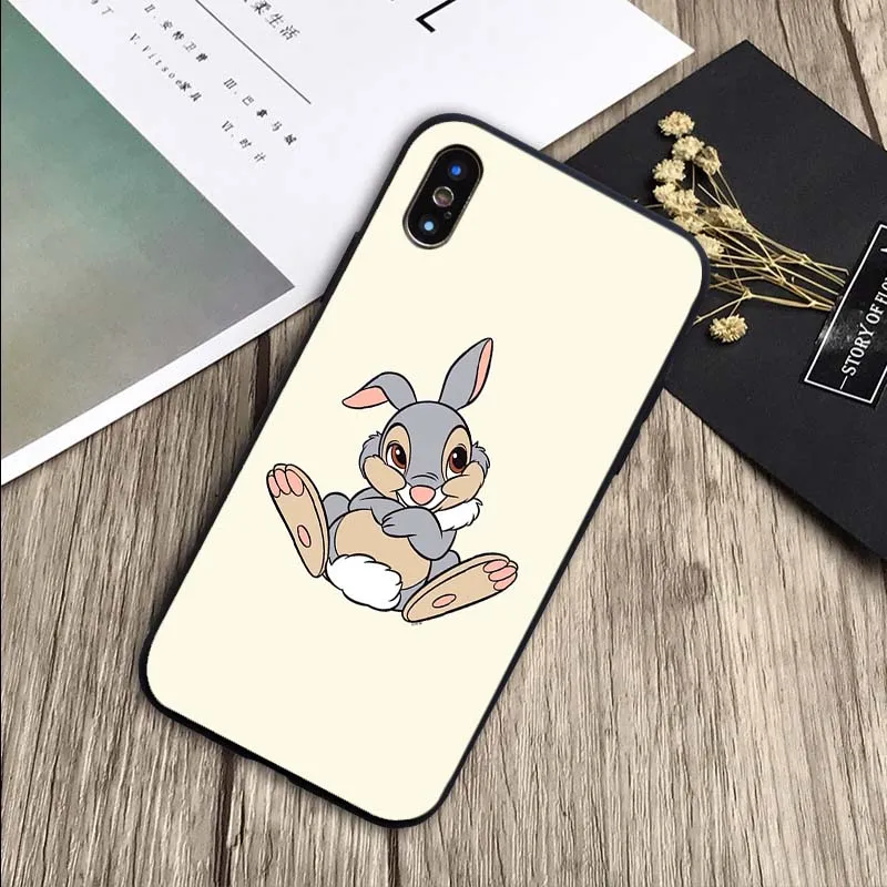 Bambi Thumper чехол мягкий силиконовый черный ТПУ Телефон чехол для iPhone 6 6plus 7 8 plus 5 5S SE X XR XS Max - Цвет: H19071106-07.jpg
