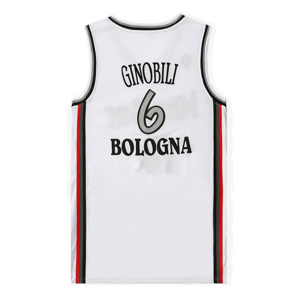 BG баскетбольные майки kinder 6 GINOBILI Джерси Вышивка Шитье уличная спортивная одежда