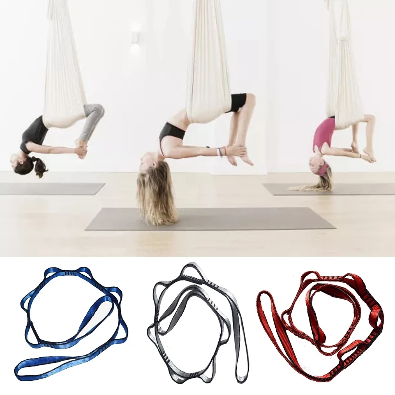 

Multipurpose Yoga Hammock Safety Climbing Hanging Rope Stretch Belt Extender Strap Anti-Gravity Extension High-Strength
