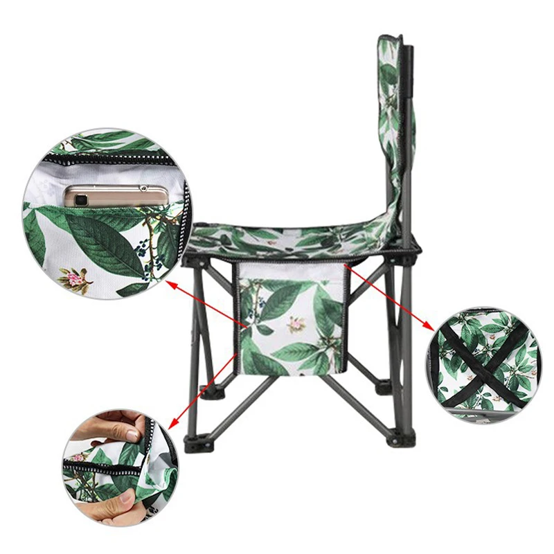 Стул складной портативный Сверхлегкий для путешествий кемпинга пляжа пешего