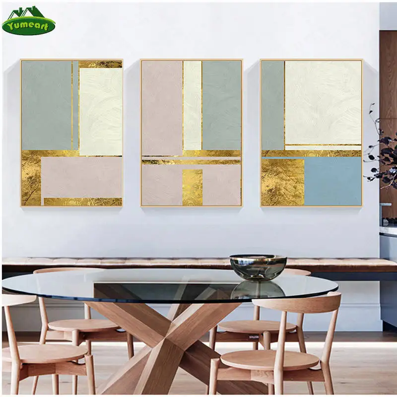 Скандинавский стиль Золотая фольга картины на холсте скандинавские плакаты