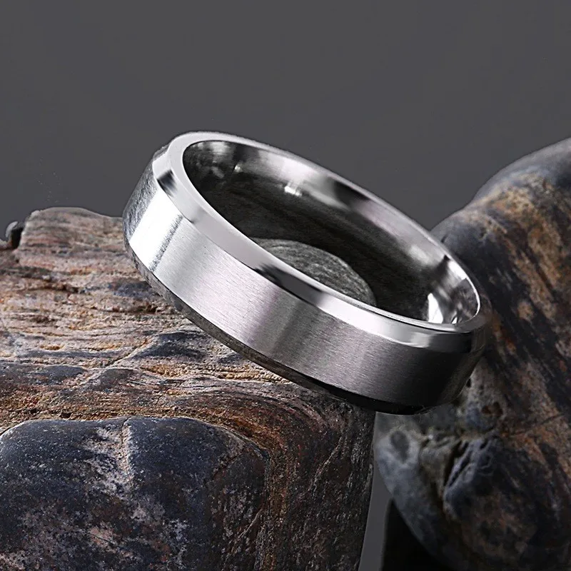 8 мм вращающееся основное кольцо для мужчин черный/Золотой/Серебряный цвет