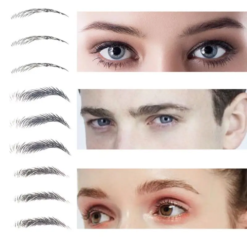 Водостойкая 3d-наклейка для бровей водостойкая с накладкой как у волос вышивания