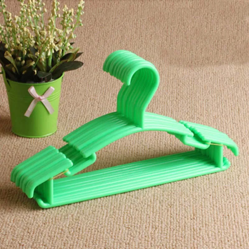 10Pcs/Lot Portable Clothes Hanger Kids Children Toddler Baby Coat Plastic Hangers Hook Household Hot Selling organizer | Дом и сад