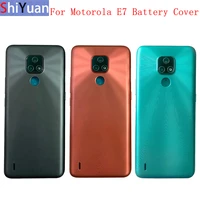 battery cover back rear door housing case for motorola moto e7 back cover with camera lens repair parts