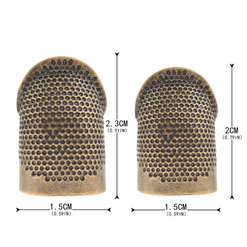 

Needle hand-slip Resistance Thimble DIY Sewing Retro Finger Protector Antique Adjustable Thimble Ring Handworking Sewing tools