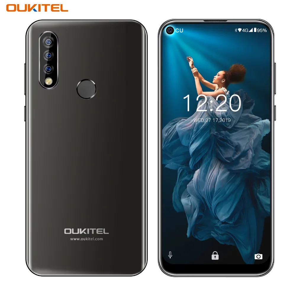 Oukitel C17 Pro, 6,35 дюйма, полный экран, 4 Гб ОЗУ, 64 Гб ПЗУ, 13 МП, тройная камера заднего вида, смартфон MT6763, четыре ядра, 3900 мАч, 4G, мобильный телефон