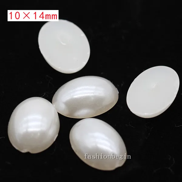 100p 10x14mm oval Имитация жемчуга цвета слоновой кости для скрапбукинга, украшения для рукоделия, украшения для ногтей, изготовление свадебных открыток, сшитые бусины для одежды, разные формы - Цвет: 100p 10x14mm oval