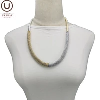 ukebay new luxury handmade necklaces women designer bohemia choker necklace gold alloy strange charm jewelry short accessories