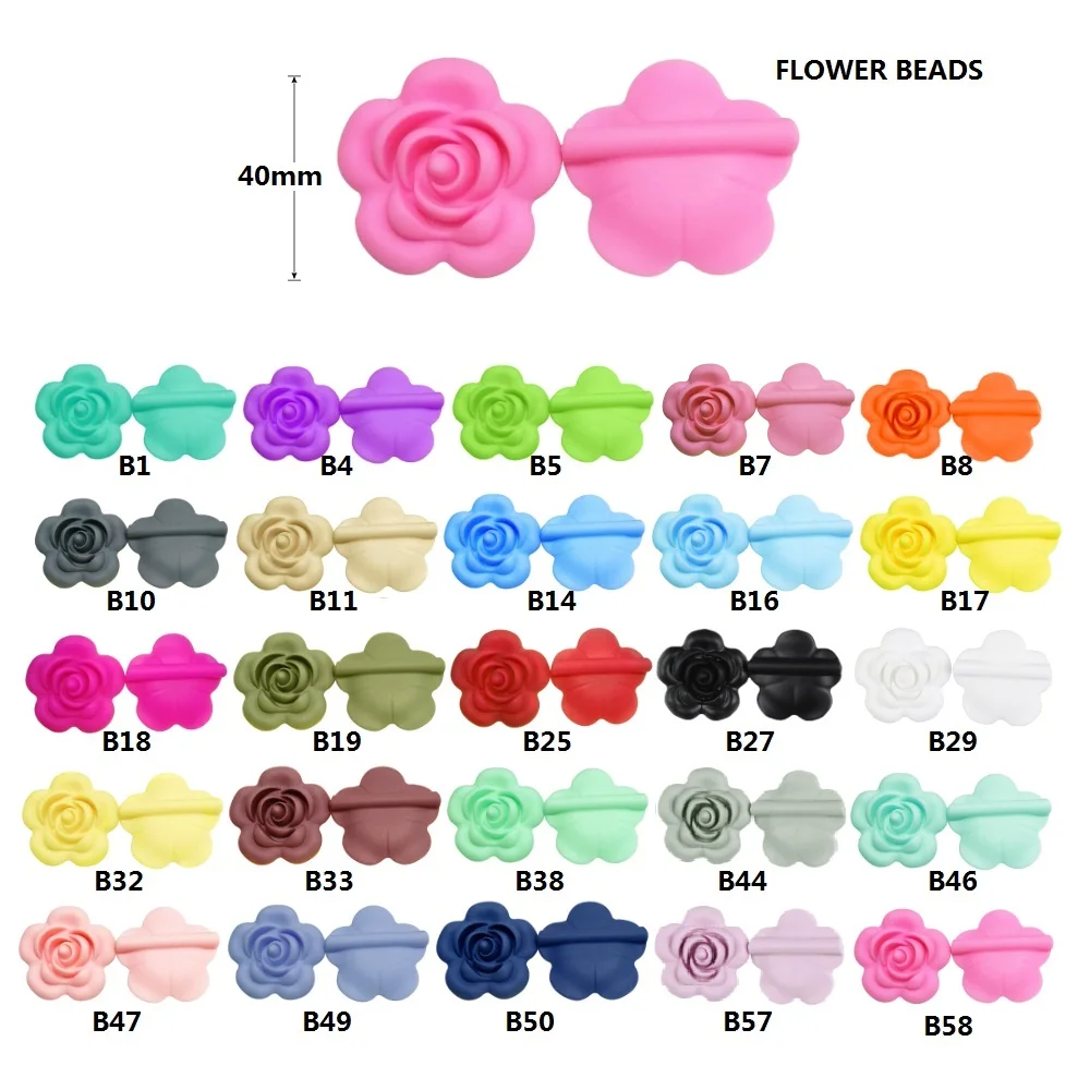 Joepada 10pcs Silicone Beads Food Grade Koala Raccoon Teethers Animal BPA Free Baby Teething Toy DIY Pacifier Chain Accessories