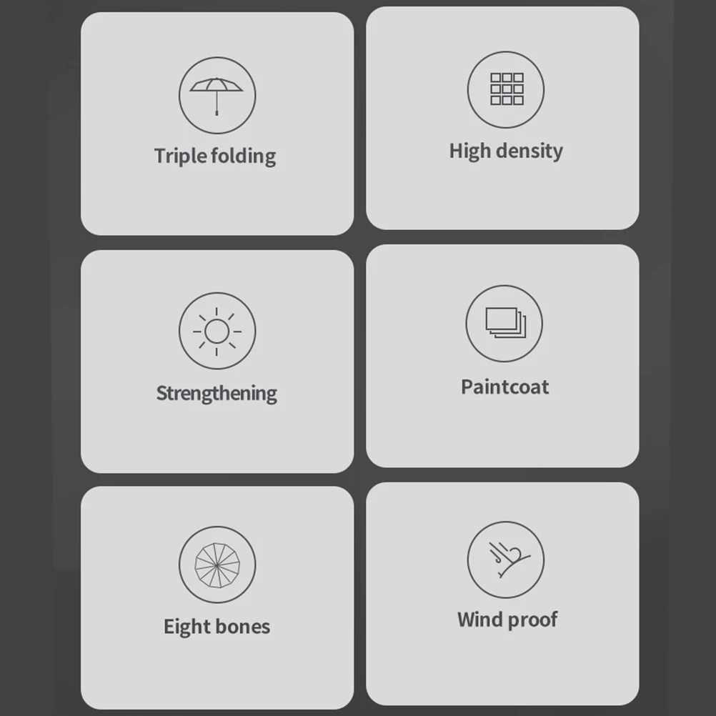 Автоматический зонт заднего вида с 12 ребрами со светоотражающей полосой