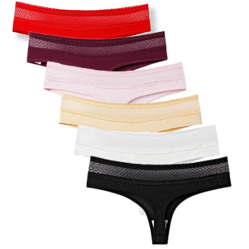 Sexy Panties Ladies Thongs New G String Thong Cotton Panty Tangas Women Sexy Fashion G-String Plus Size Lace Women Underwear 30