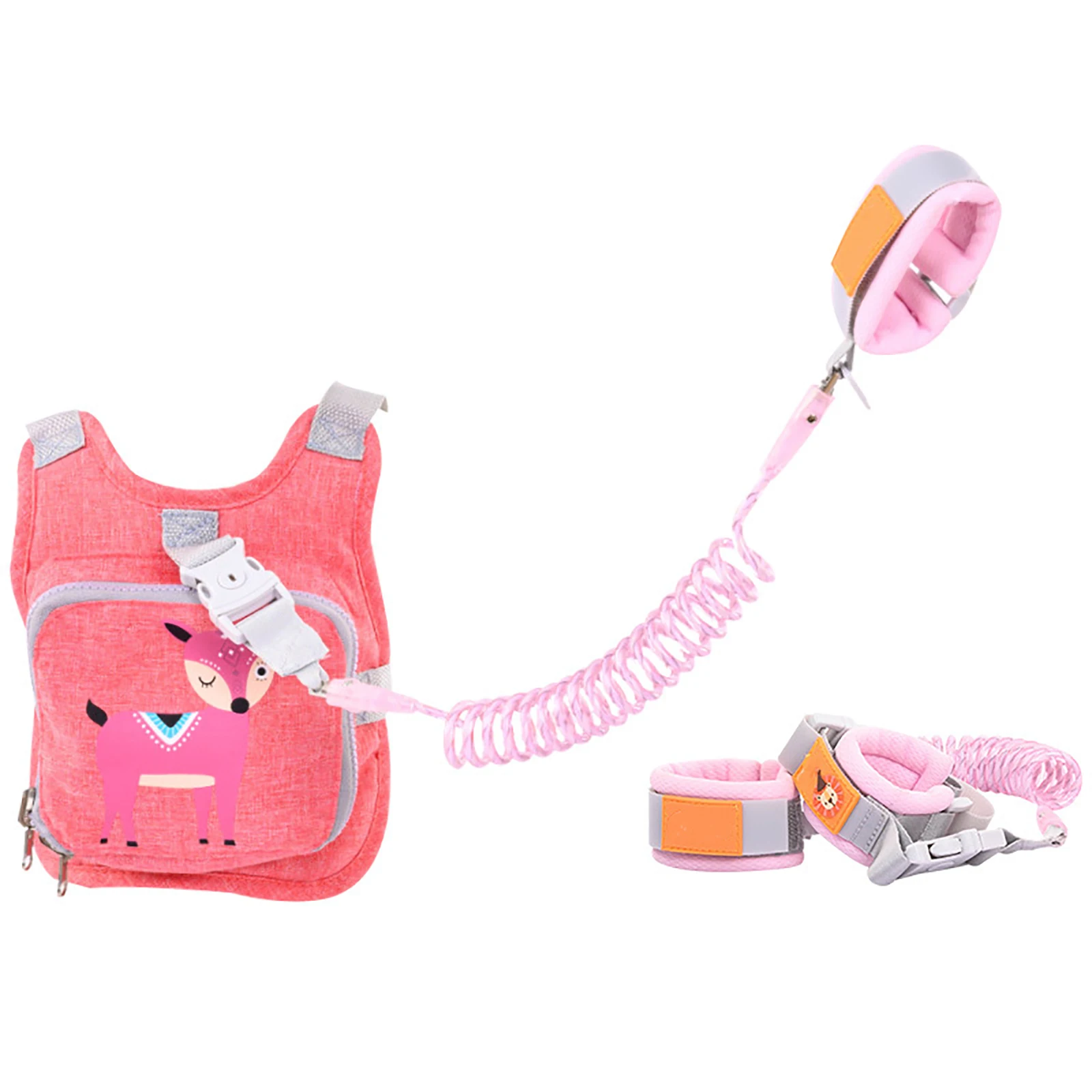 

Baby Kids Anti-Lost Wrist Strap Safety Harness Toddler Leash Outdoor Walking Hand Belt Child Wristband Strap Link Traction Rope